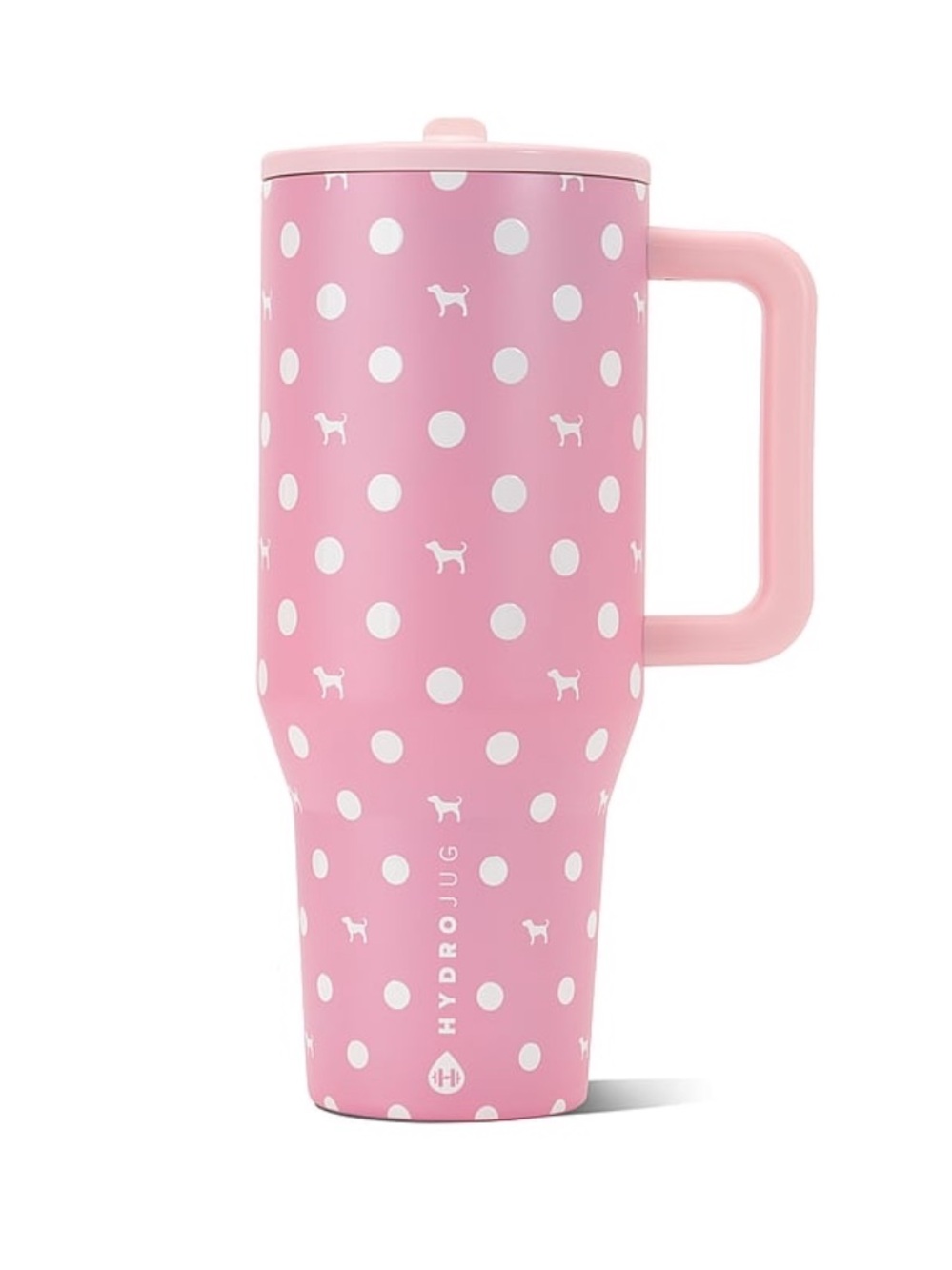 PINK Victoria Secret x HydroJug Pink Dot/Dog 40oz Traveler Water Bottle NWT